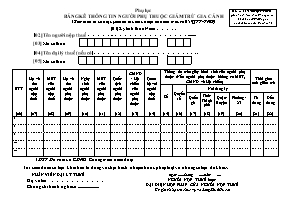 Bảng kê khai thông tin người phụ thuộc giảm trừ gia cảnh - Mẫu số 05-3/BK-QTT-TNCN