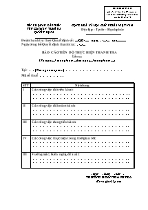 Mẫu Báo cáo tiến độ thực hiện thanh tra - Mẫu số 21/KTTT