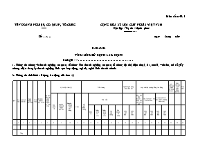 Mẫu Báo cáo Tình hình sử dụng lao động - Mẫu số 01/PLI
