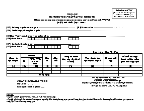 Mẫu Bảng kê thu nhập vận tải quốc tế (Dành cho trường hợp doanh nghiệp khai thác tàu, kèm theo Tờ khai 01/VTNN) - Mẫu số 01-1/VTNN