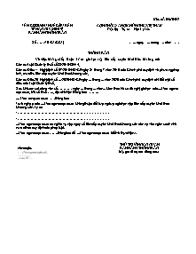Mẫu Thông báo Về việc không chấp thuận hồ sơ gia hạn nộp tiền cấp quyền khai thác khoáng sản - Mẫu số 04/GHKS