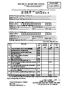 Mẫu Tờ khai thuế đối với hãng hàng không nước ngoài - Mẫu số 01/HKNN